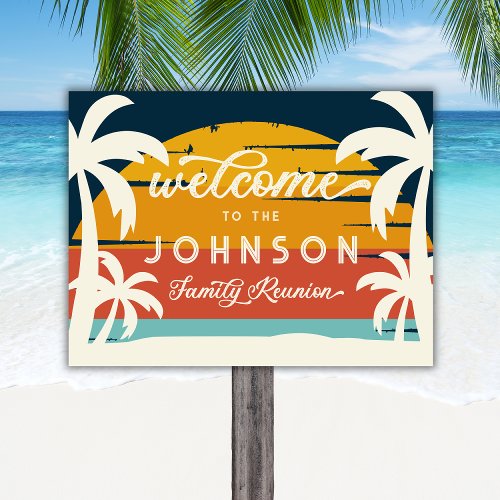 Vintage Sunset Family Reunion Beach Welcome 