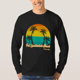 Vintage Sunset Fort Lauderdale Beach FL Summer Vac T-Shirt