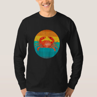 Vintage Sunset Fun Crab, Crabbing, Crab, Crabber,  T-Shirt
