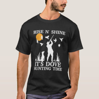 Vintage Sunset Funny Quote Dove Hunting Season Dog T-Shirt