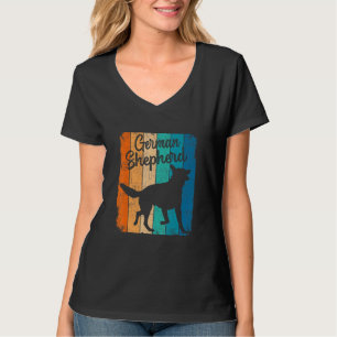 Vintage Sunset German Shepherd Dog Pet  Dog Owner T-Shirt