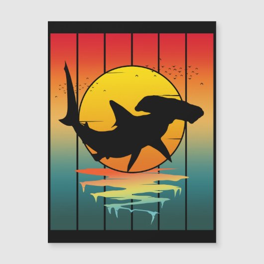 Vintage Sunset Hammerhead Shark  (Front)