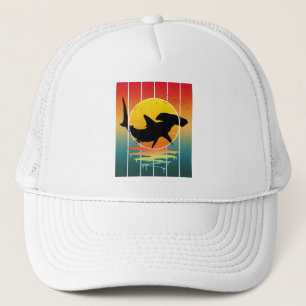 Vintage Sunset Hammerhead Shark Trucker Hat