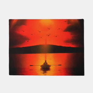 Vintage Sunset Hope Faith Love Encouragement Doormat