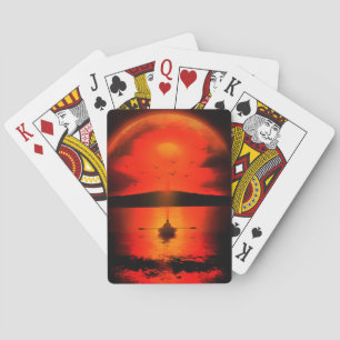 Vintage Sunset Hope Faith Love Encouragement Poker Cards