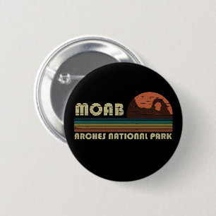 Vintage Sunset Moab Utah - Arches National Park Button