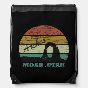 Vintage Sunset - Moab Utah - Arches National Park Drawstring Bag