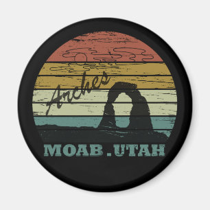 Vintage Sunset - Moab Utah - Arches National Park Magnet
