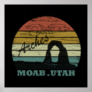 Vintage Sunset - Moab Utah - Arches National Park Poster