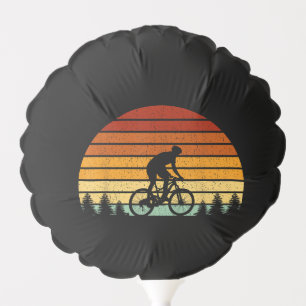 Vintage Sunset Mountain Biking Gift For Mountain B Balloon
