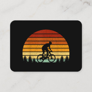 Vintage Sunset Mountain Biking Gift For Mountain B Business Card