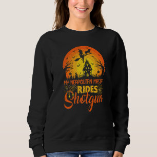 Vintage Sunset Neapolitan Mastiff Dog Ride Shotgun Sweatshirt