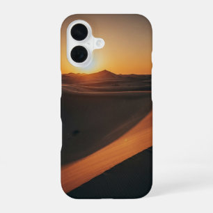 Vintage Sunset over the Dunes iPhone 16 Case