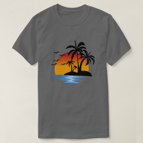 Vintage Sunset Palm Four T_Shirt