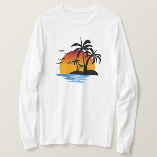 Vintage Sunset Palm Four T_Shirt