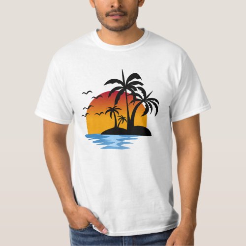 Vintage Sunset Palm Four T_Shirt