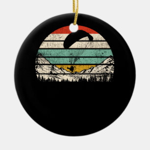 Vintage Sunset Paragliding For Paragliders Ceramic Ornament