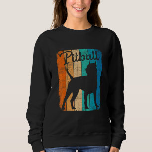 Vintage Sunset Pitbull Dog Pet  Dog Owner Sweatshirt