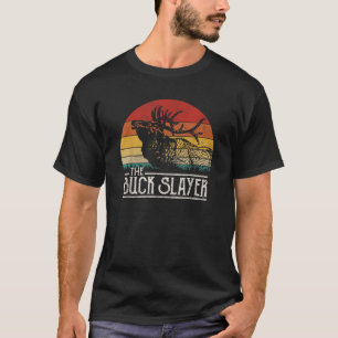 Vintage Sunset Retro Style Deer Hunting Buck Slaye T-Shirt