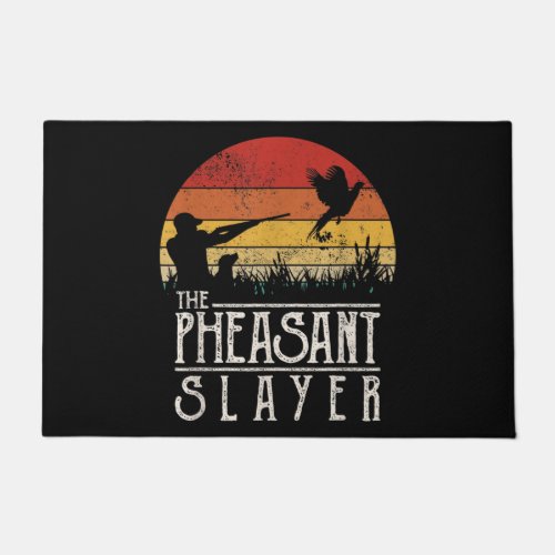 Vintage Sunset Retro Style Pheasant Hunting Doormat