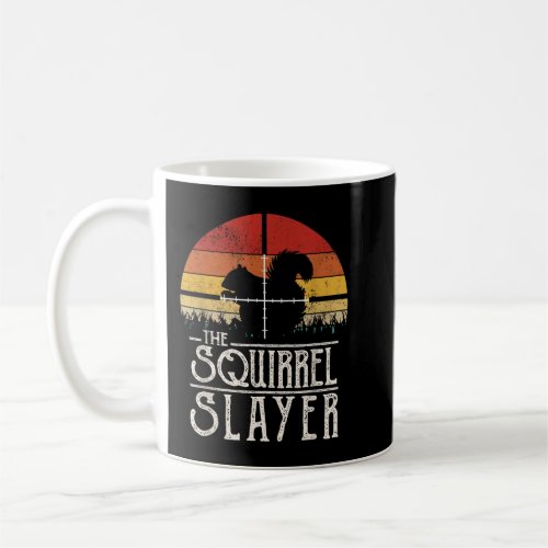 Vintage Sunset Retro Style Squirrel Hunting Squirr Coffee Mug