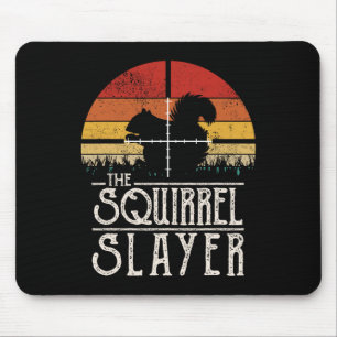 Vintage Sunset Retro Style Squirrel Hunting Squirr Mouse Pad