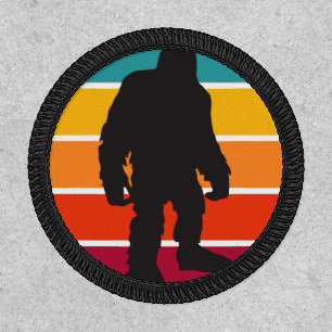 Vintage Sunset Sasquatch Silhouette Patch
