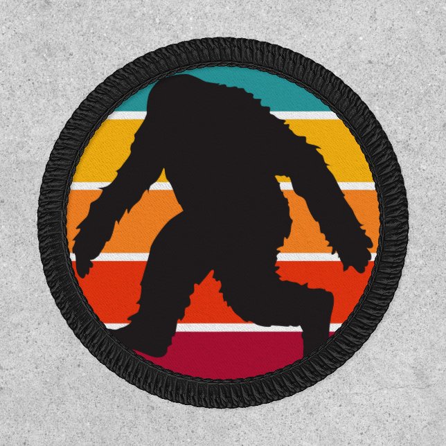 Vintage Sunset Sasquatch Silhouette Patch (Front)