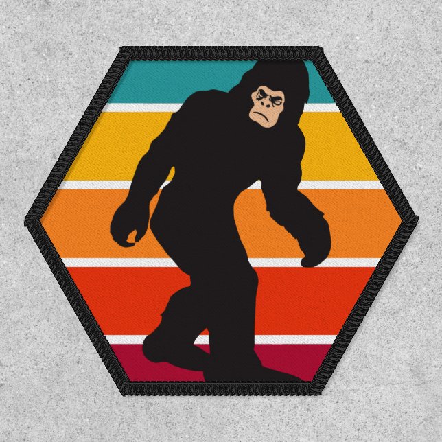 Vintage Sunset Sasquatch Silhouette Patch (Front)