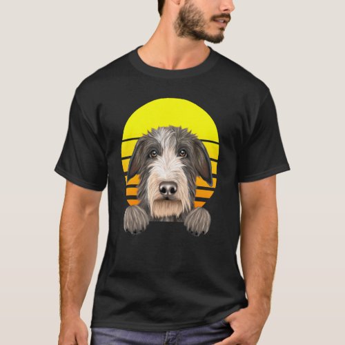Vintage Sunset Scottish Deerhound Dog T-Shirt