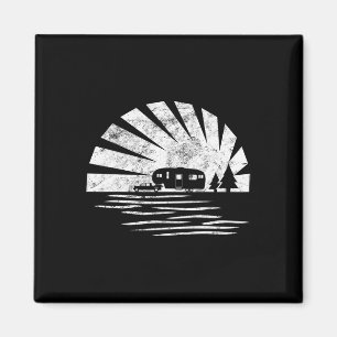Vintage Sunset Shirt 5th Wheel Camper Rv Vacation Magnet