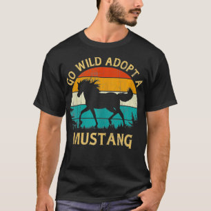 Vintage Sunset Wild Mustang Horse Go Wild Adopt a T-Shirt