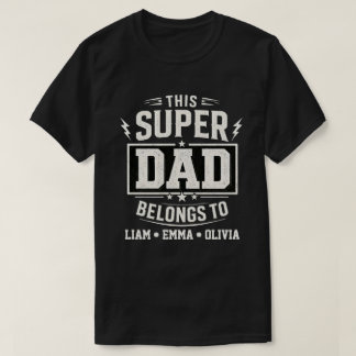 Vintage Super Dad Belongs to Sons T-Shirt
