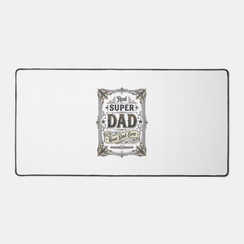 Vintage Super Dad Best Dad Ever Shirt Design_1 Desk Mat