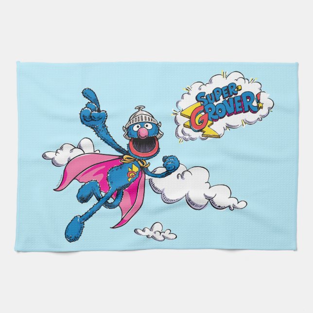 Vintage Super Grover Kitchen Towel (Horizontal)