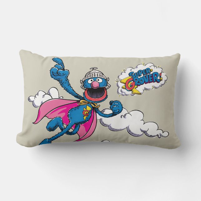 Vintage Super Grover Lumbar Pillow (Front)