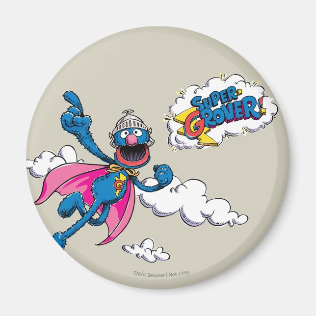 Vintage Super Grover Magnet (Front)