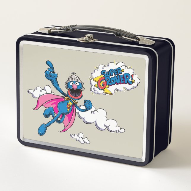 Vintage Super Grover Metal Lunch Box (Front)