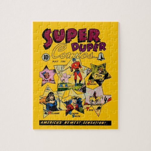 Vintage Super Hero Comic Jigsaw Puzzle