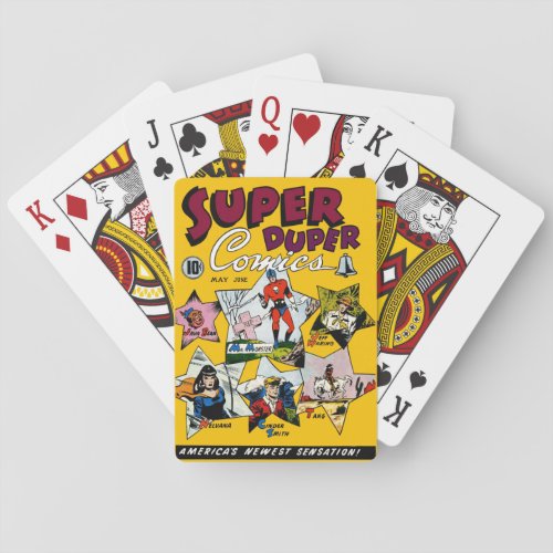 Vintage Super Hero Comic Playing Cards