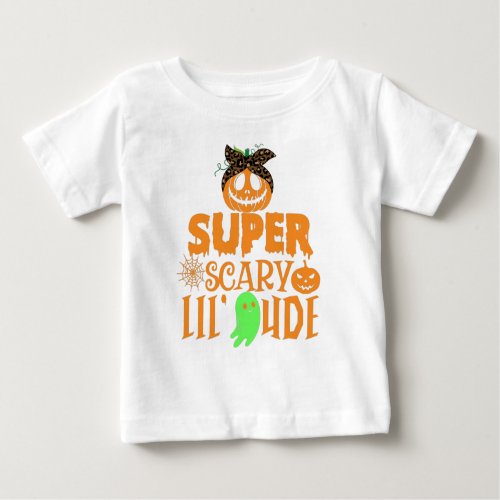 VINTAGE SUPER SCARY LIL DUDE _ CUTE SCARY PUMPKIN BABY T_Shirt