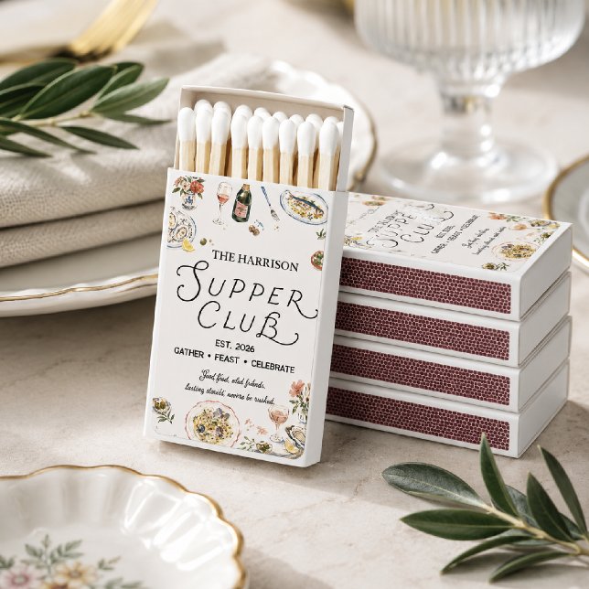 Vintage Supper Club | Custom Name Matchboxes (Creator Uploaded)