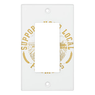 Vintage Support Your Local Farmers Farming Farm Fa Light Switch Cover
