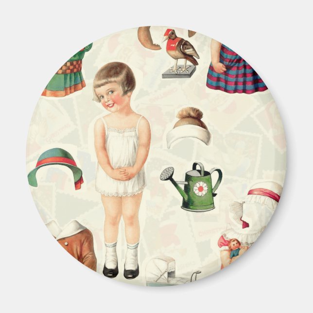 VINTAGE SUPREME PAPER DOLLS SWEETIE MAGNET (Front)