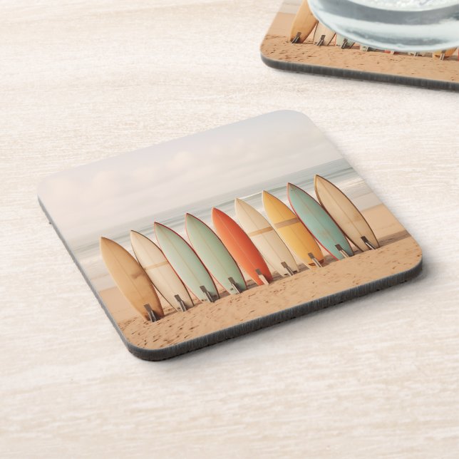 Vintage Surf Boards Beverage Coaster (Left Side)