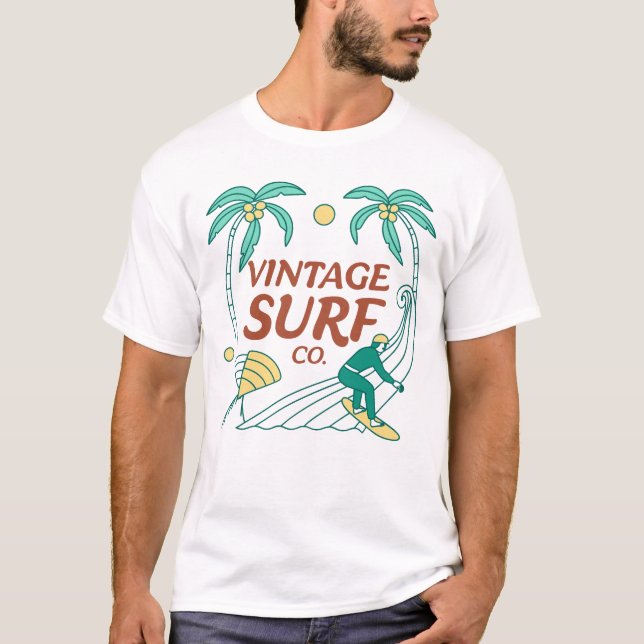 Vintage Surf Co. Retro T-Shirt Design (Front)
