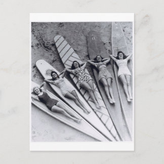 Vintage surf ladies Many Beach Australia Postcard