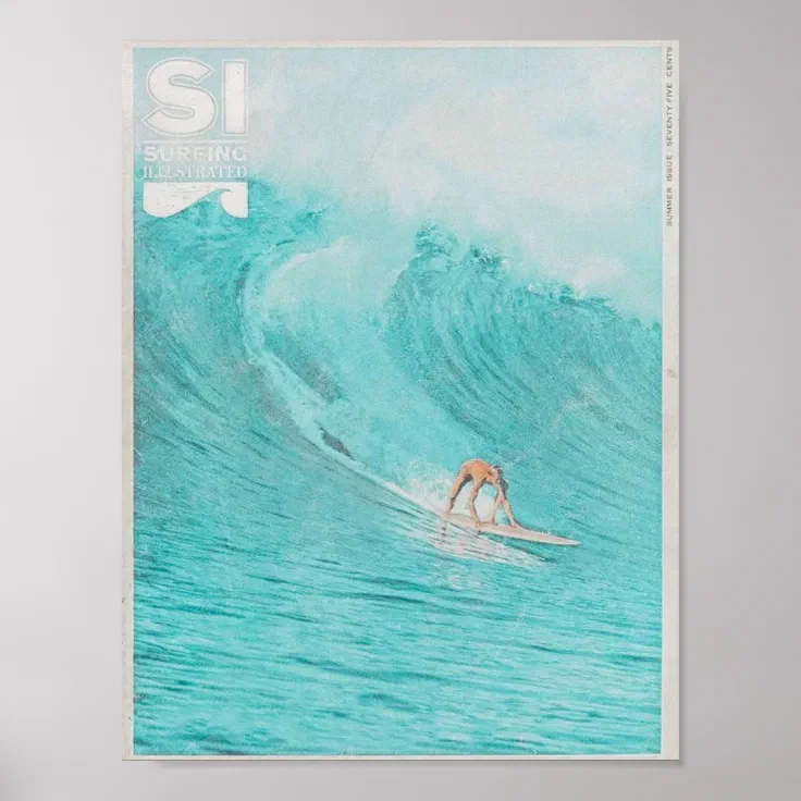 vintage surf magazine cover poster | Zazzle