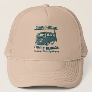 Vintage Surf Van Family Beach Reunion Trucker Hat
