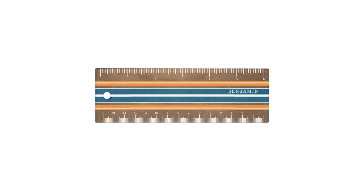 Surf Boared Ruler Vintage Surfboard Stripes - Subtle Wood Background Ruler | Zazzle